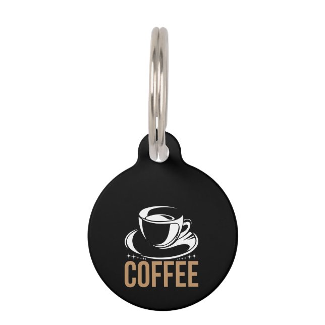 Médaillon Pour Animaux Café Art (Devant)