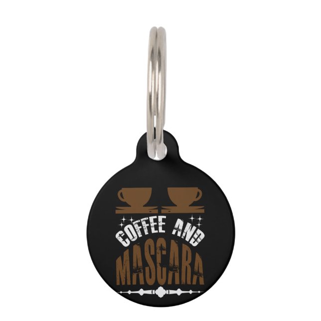 Médaillon Pour Animaux Café Art Café Et Mascara (Devant)