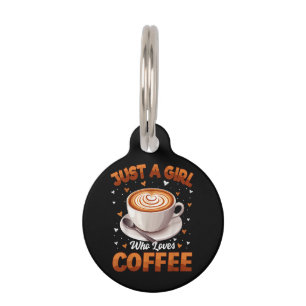 Médaillon Pour Animaux Café Filles Femmes Juste Une Fille Qui Aime Café