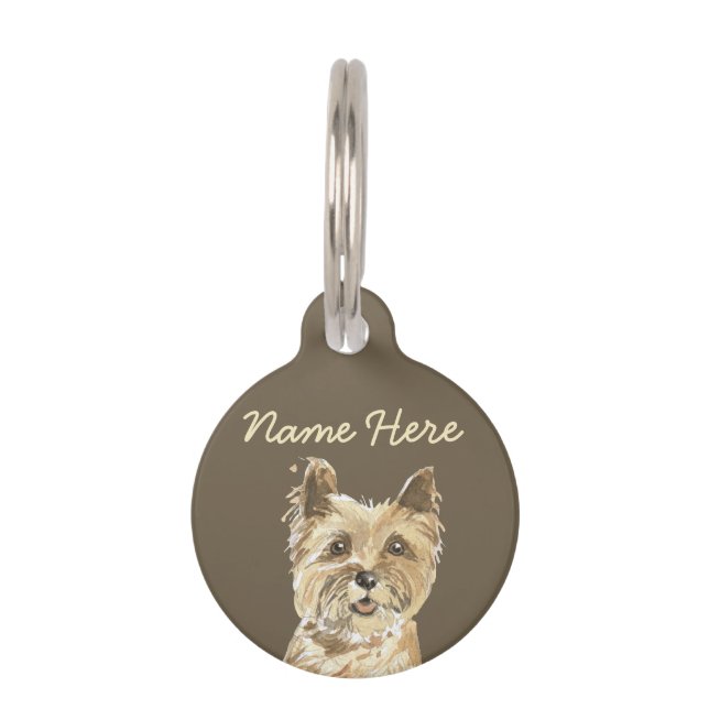 Médaillon Pour Animaux Cairn Terrier (Devant)