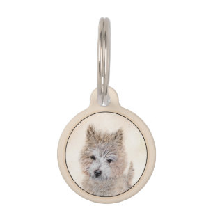 Médaillon Pour Animaux Cairn Terrier Peinture Chiot - Art Chien original