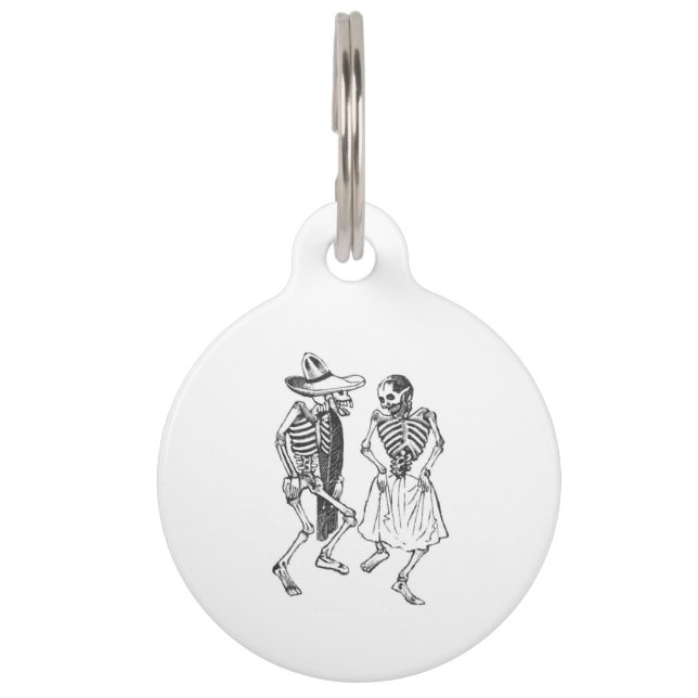 Médaillon Pour Animaux Calavera dansante de Posada (Devant)