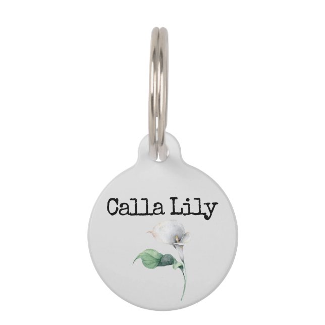 Médaillon Pour Animaux Calla Lily (Devant)