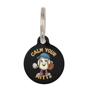 Médaillon Pour Animaux Calmez Vos Mains L'Équipement de Baseball Ultime 