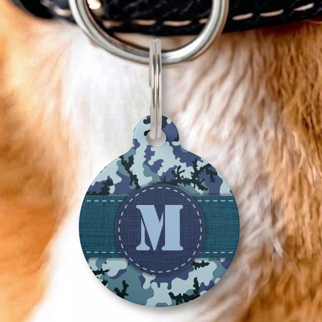 Médaillon Pour Animaux Camouflage marine (Créateur téléchargé)
