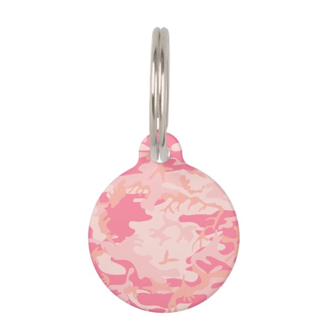 Médaillon Pour Animaux Camouflage rose, Armée (Devant)
