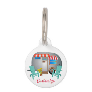 Médaillon Pour Animaux Camper Caravane Teardrop Thunder_Cove