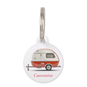 Médaillon Pour Animaux Camper Teardrop Classic Retro Thunder_Cove