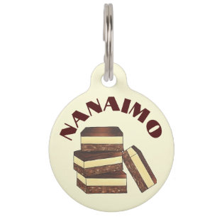 Médaillon Pour Animaux Canadian Nanaimo Bars Canada Colombie-Britannique
