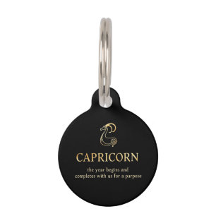 Médaillon Pour Animaux Capricorn Année Commence & Se Termine Avec Nous Pe