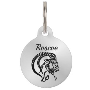 Médaillon Pour Animaux Capricorne Zodiac de chèvre de mer