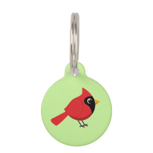 Médaillon Pour Animaux Cardinal Rouge Cardinal Cardinal aux Fleurs