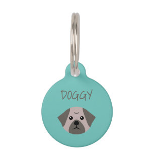 Médaillon Pour Animaux Carlin chien mignon