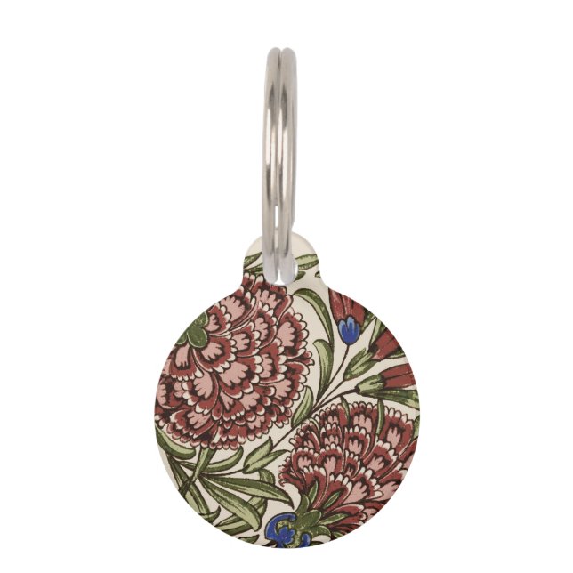 Médaillon Pour Animaux Carnation Carrelage Fleur Antique Art Rustique (Devant)