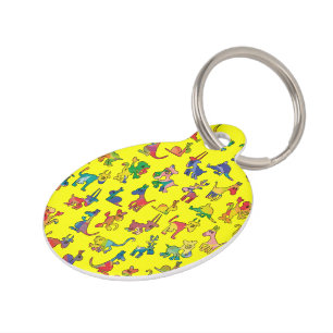 Médaillon Pour Animaux Carreaux de Motif Animaux Abstraits