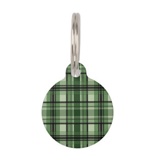 Médaillon Pour Animaux Carreaux Tartan Vert Et Noir & Infos sur l'animal