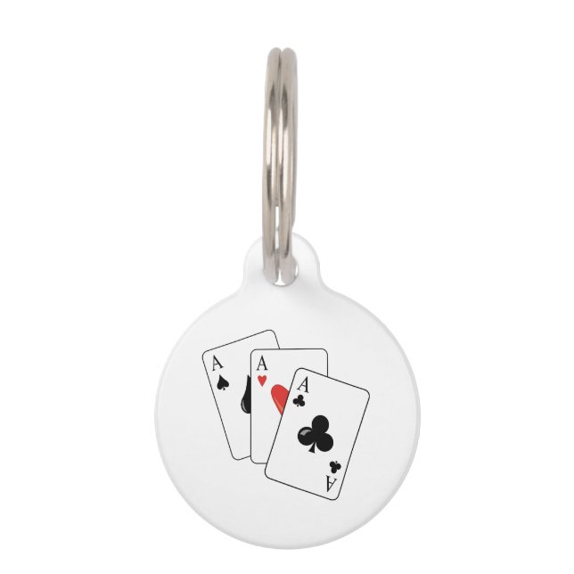 Médaillon Pour Animaux Cartes de poker (Devant)