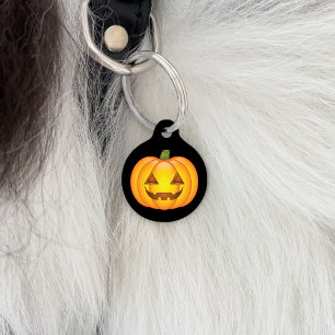 Médaillon Pour Animaux Carton mignon Halloween Jack O’Lantern Citrouille