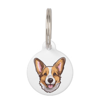 Médaillon Pour Animaux Cartoon Corgi Welsh Corgi Génération |
