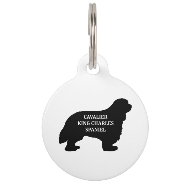 Médaillon Pour Animaux Cavalier King Charles nom silo (Devant)