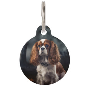 Médaillon Pour Animaux Cavalier King Charles Spaniel Halloween Épouvantab