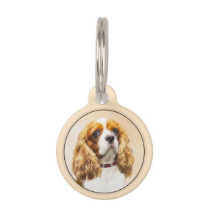 Médaillon Pour Animaux Cavalier King Charles Spaniel Peinture originale