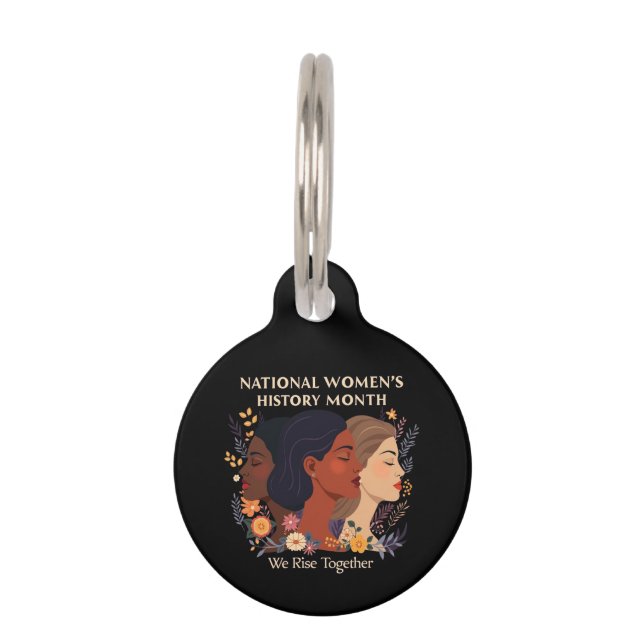 Médaillon Pour Animaux Célébration du Mois de l’histoire des femmes (Devant)