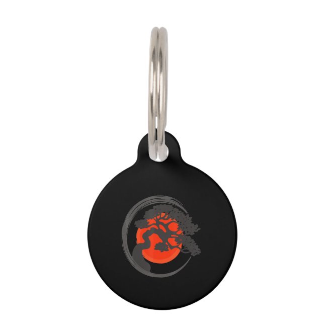 Médaillon Pour Animaux cercle de calligraphie de l'enso japonais bonsai t (Devant)