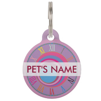 Médaillon Pour Animaux Cercles tourbillonnants en forme de poule sur mesu