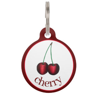 Médaillon Pour Animaux Cerises Mûres Cerise Rouge Fruit Été Imprimé