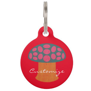 Médaillon Pour Animaux Champignons Amanita Rouge Thunder_Cove