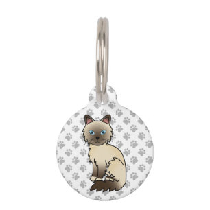 Médaillon Pour Animaux Chat Birman pointe chocolat / Ragdoll & Infos sur 