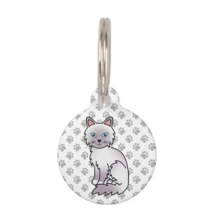 Médaillon Pour Animaux Chat Birman / Ragdoll au point lavande & Infos sur