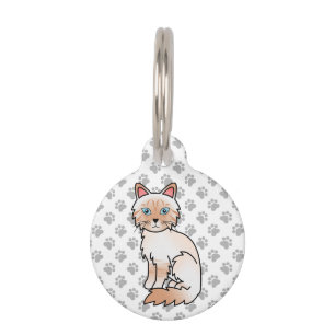 Médaillon Pour Animaux Chat Birman / Ragdoll Tabby pointe rouge & Infos s