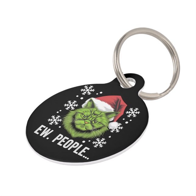 Médaillon Pour Animaux Chat de Noël drôle Ew personnes amateurs de chat m (Côté )