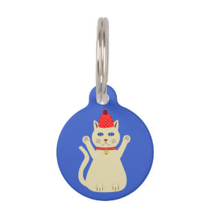 Médaillon Pour Animaux Chat de Noël sur mesure