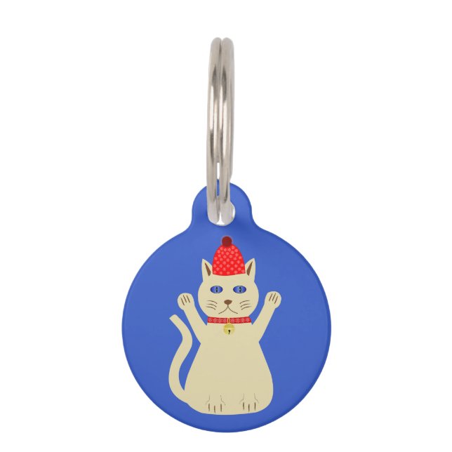 Médaillon Pour Animaux Chat de Noël sur mesure (Devant)
