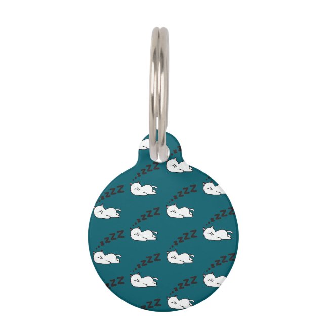 Médaillon Pour Animaux Chat endormi (Devant)