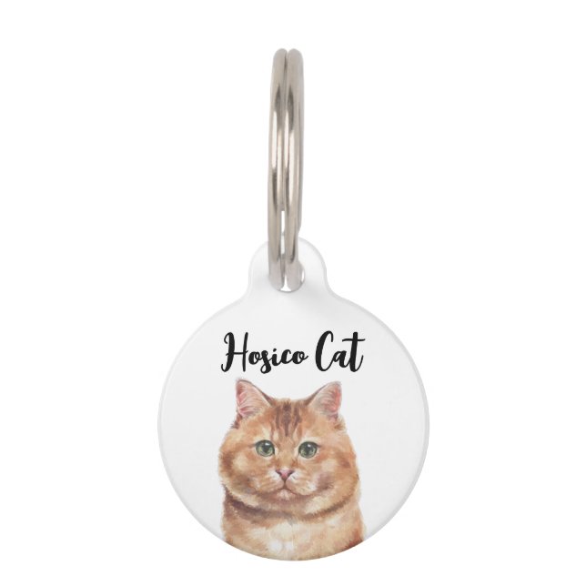 Médaillon Pour Animaux Chat Hosico Brun Mignon (Devant)