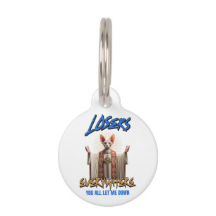 Médaillon Pour Animaux Chat Jésus Sphynx Mème drôle