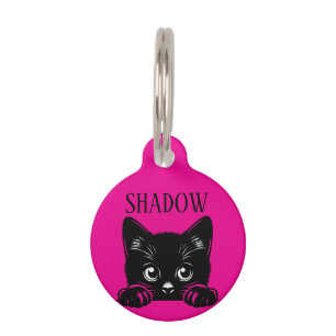 Médaillon Pour Animaux Chat mignon qui regarde Personnalisé 