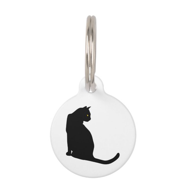 MÉDAILLON POUR ANIMAUX CHAT NOIR (Devant)
