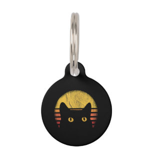 Médaillon Pour Animaux Chat Rétro Vintage