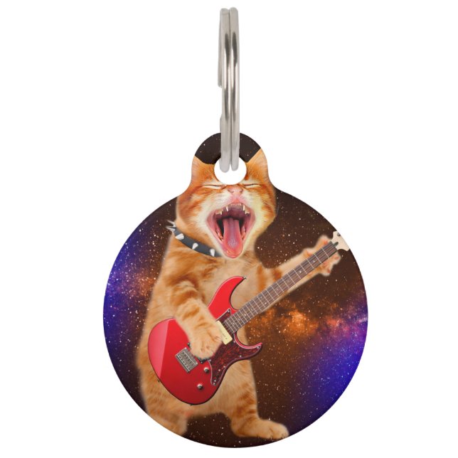 Médaillon Pour Animaux Chat rock (Devant)