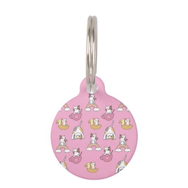 Médaillon Pour Animaux Chats Adorables (Devant)