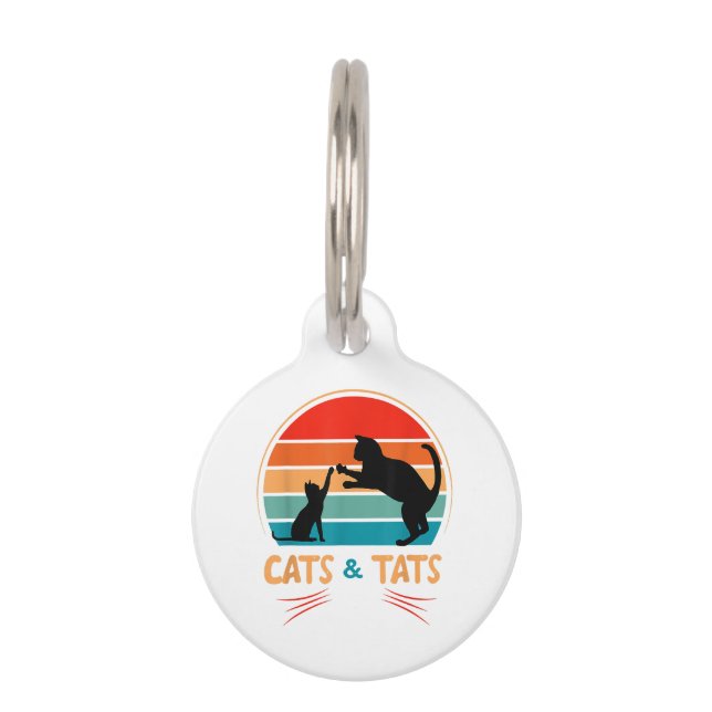 Médaillon Pour Animaux Chats & Tats - Chat  (Devant)