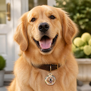 Médaillon Pour Animaux Chien avec photo et texte personnalisés
