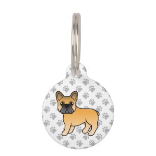 Médaillon Pour Animaux Chien Bouledogue Français Fauve Mignon Dessin Anim