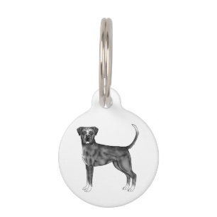 Médaillon Pour Animaux Chien Boxer Allemand En Noir Et Blanc & Texte Pers