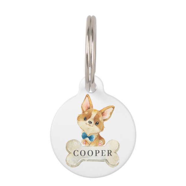 Médaillon Pour Animaux Chien coquelicot de Corgi (Devant)